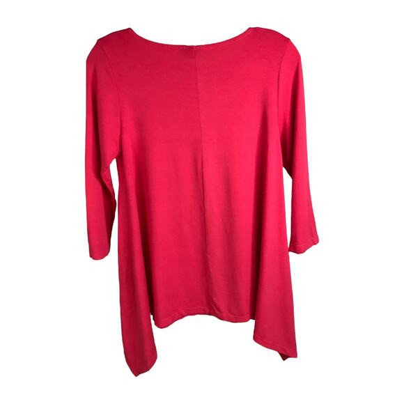 Lisa Bayne Top Womens XS Blouse Y2K Whimsygoth Boatneck 3/4 Sleeve Tunic Preppy - Picture 5 of 6